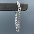 7mm Sterling Silver Curb Chain Bracelet: 7