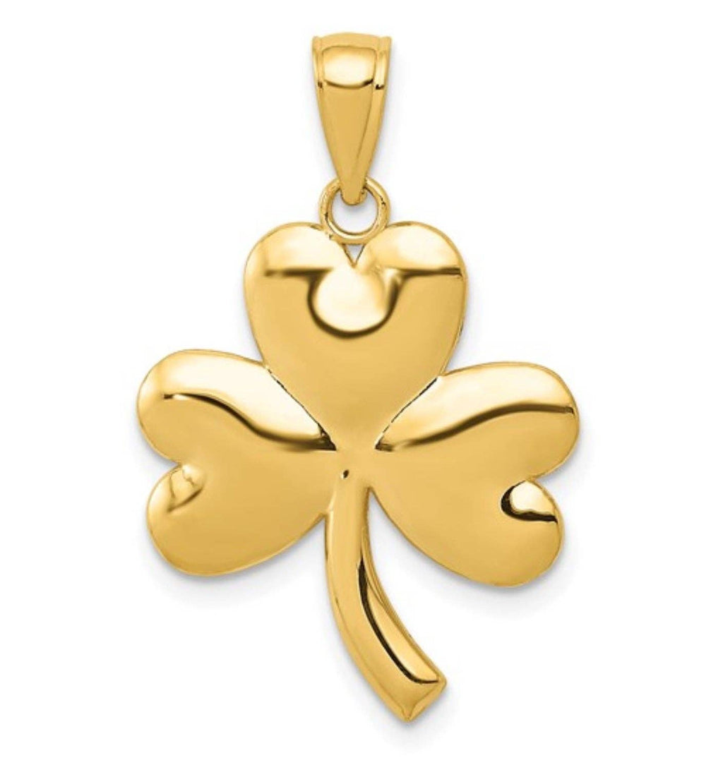 14k Yellow Gold Clover Pendant