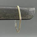 Two Tone Tiny Curb Double Strand Bracelet