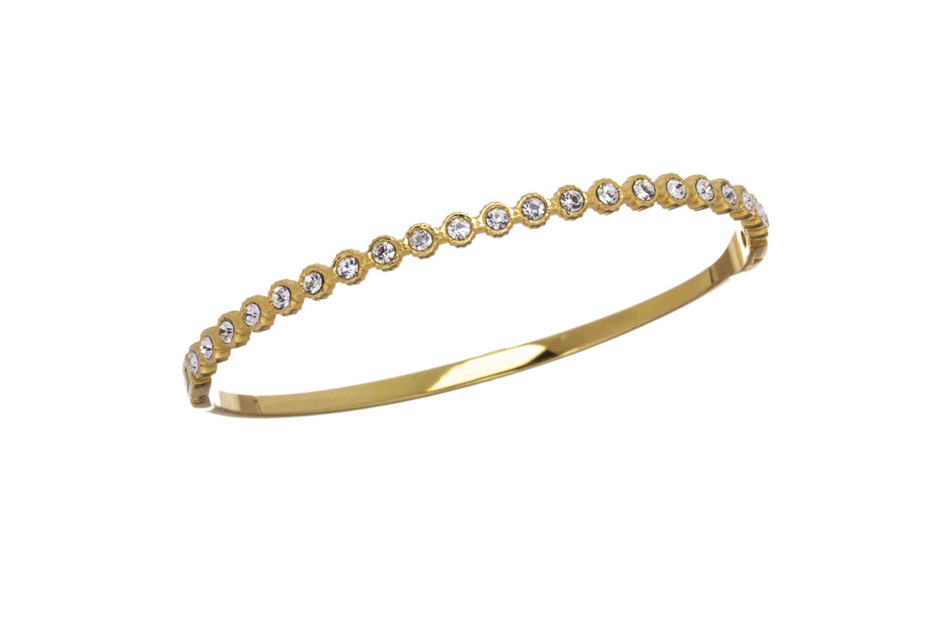 Stainless Steel Bangle,Tarnish Free Bangle,Hinged CZ Bangle: 1pc