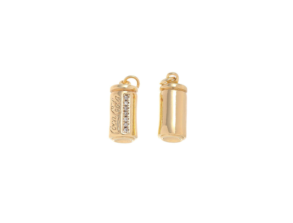 14K Gold Coca-Cola Can Pendant with Diamond Accents