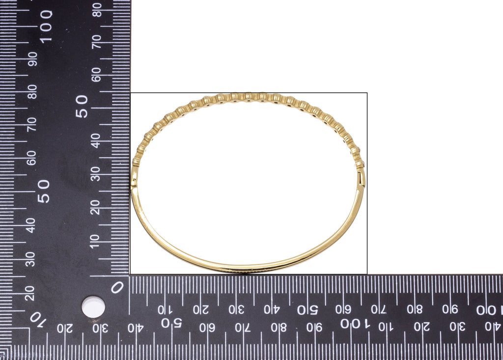 Stainless Steel Bangle,Tarnish Free Bangle,Hinged CZ Bangle: 1pc