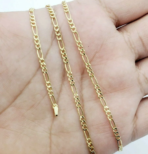 10k Yellow Gold Figaro Necklace Chain 10K Necklaces: 16''