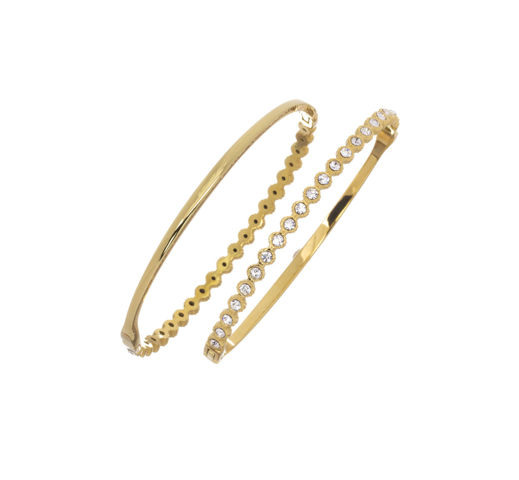 Stainless Steel Bangle,Tarnish Free Bangle,Hinged CZ Bangle: 1pc