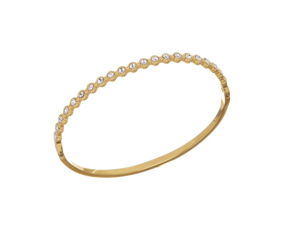 Stainless Steel Bangle,Tarnish Free Bangle,Hinged CZ Bangle: 1pc