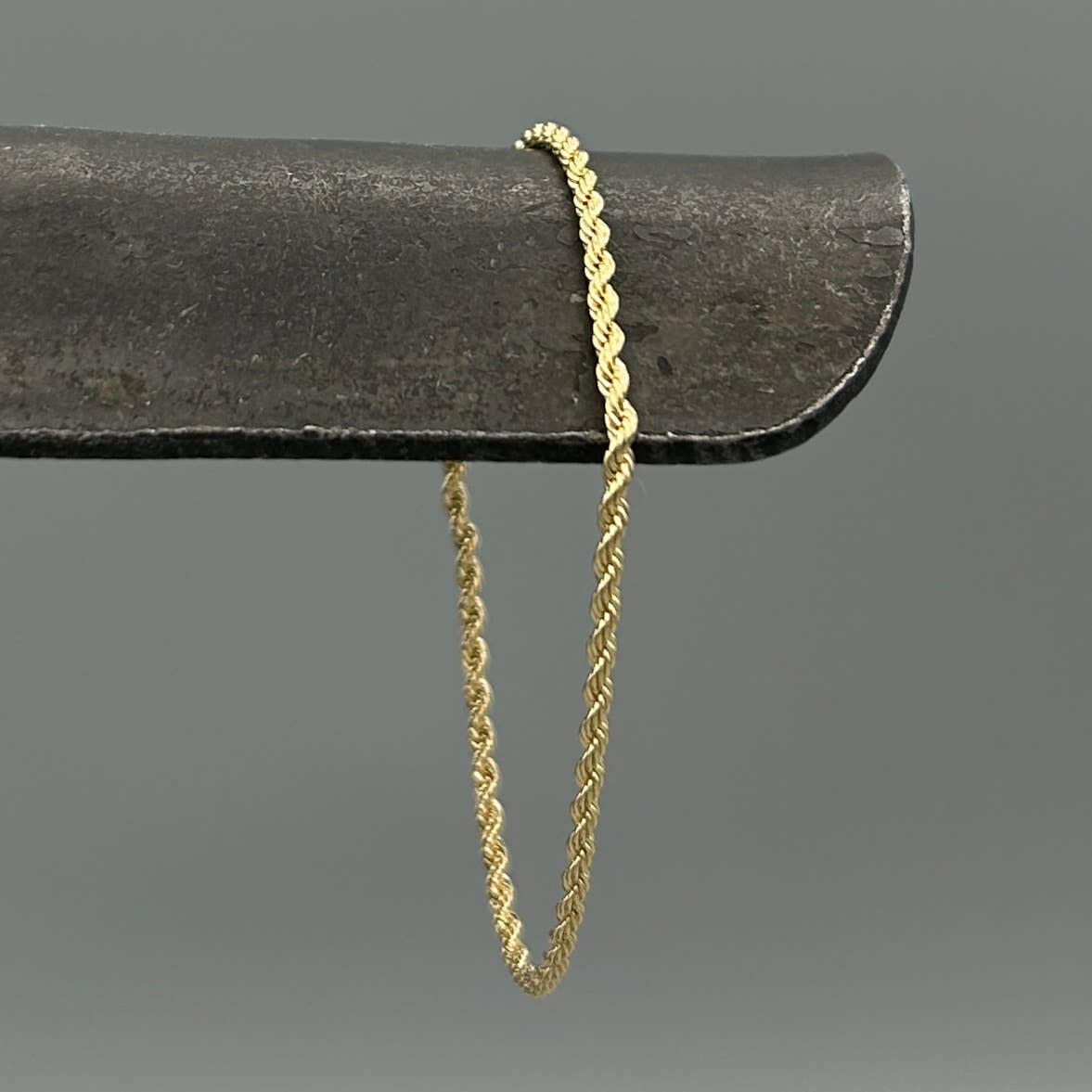 2mm Gold-fill Rope Chain Bracelet: 8"
