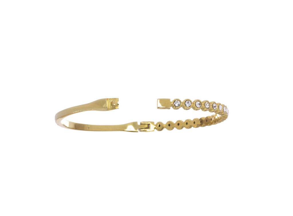 Stainless Steel Bangle,Tarnish Free Bangle,Hinged CZ Bangle: 1pc